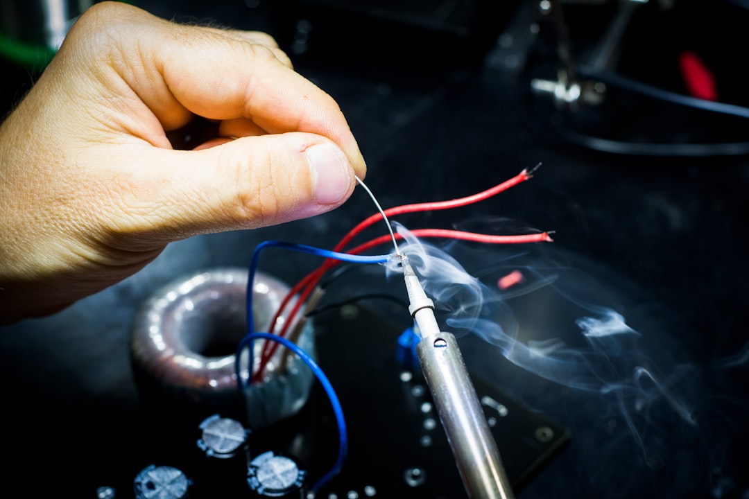 Welding in the electronics shop